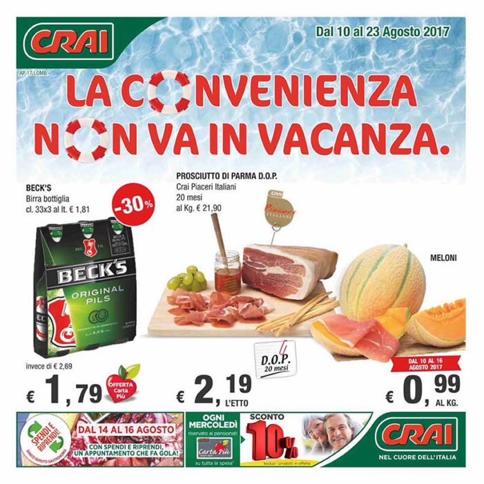 Volantino valido dal 10 al 23 agosto Volantino valido dal 10 al 23 agosto