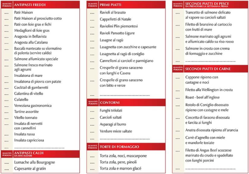 Menu Di Natale In Inglese.Il Menu Di Natale 2017 Enogastronomia Risetti