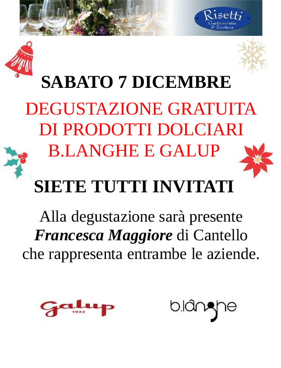 Degustazione gratuita Degustazione gratuita